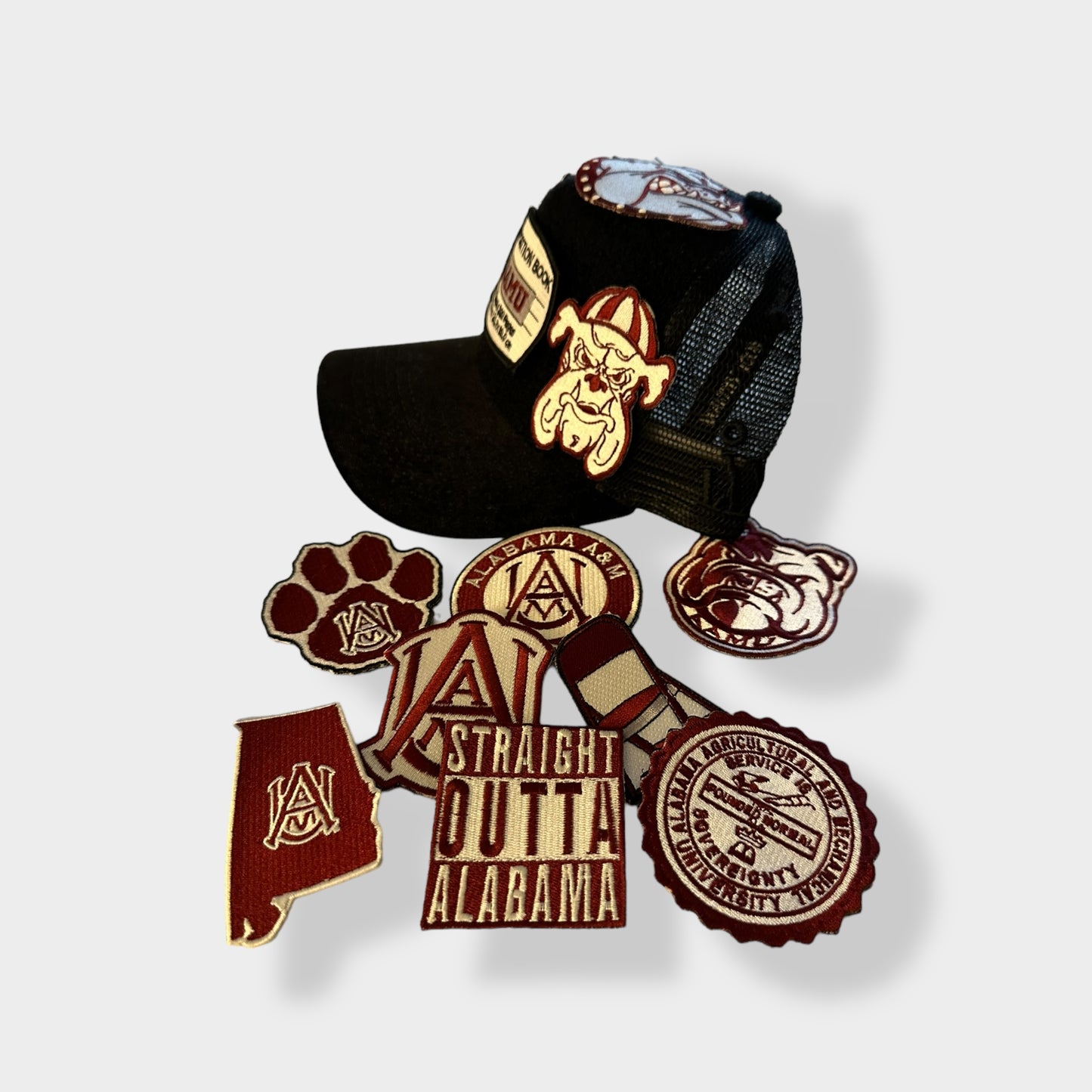 Simple AAMU Trucker Hat with Removable Patches