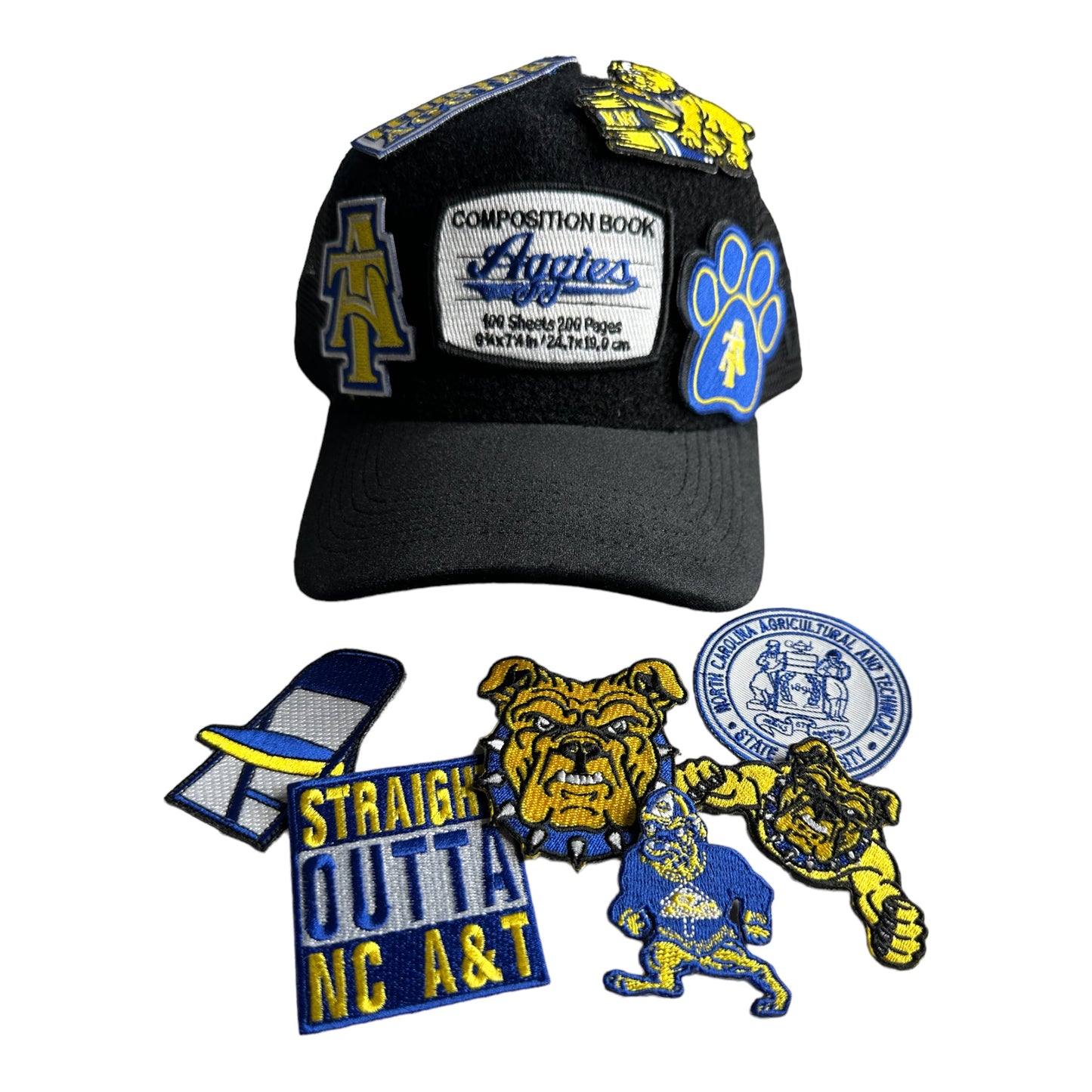 Simple NCA&T Trucker Hat with Removable Patches