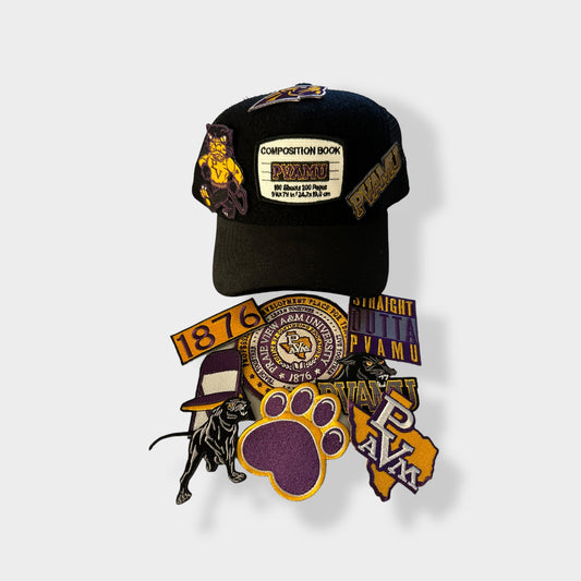 Simple PVAMU Trucker Hat with Removable Patches