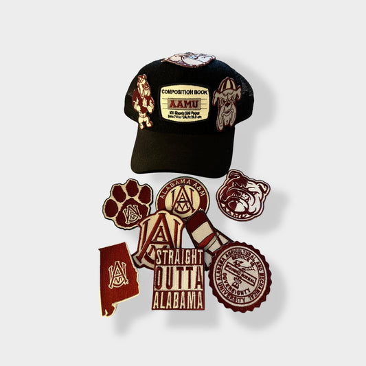 Simple AAMU Trucker Hat with Removable Patches