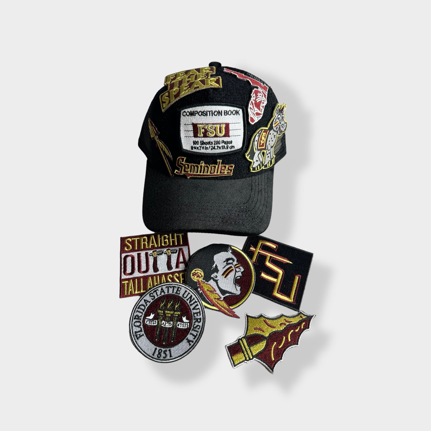 Simple FSU Trucker Hat with Removable Patches